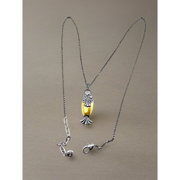 Brighton Ocean Dream Gold Silver Fish Crystal Pendant Necklace. never worn - Picture 6 of 6